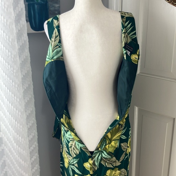 Vintage Spenser Jeremy silk sari tie tropical midi dress EUC 10 - Picture 4 of 9